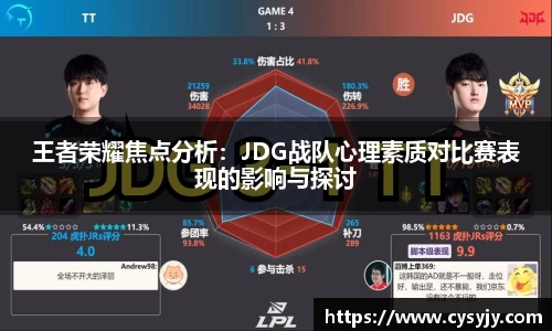 王者荣耀焦点分析：JDG战队心理素质对比赛表现的影响与探讨